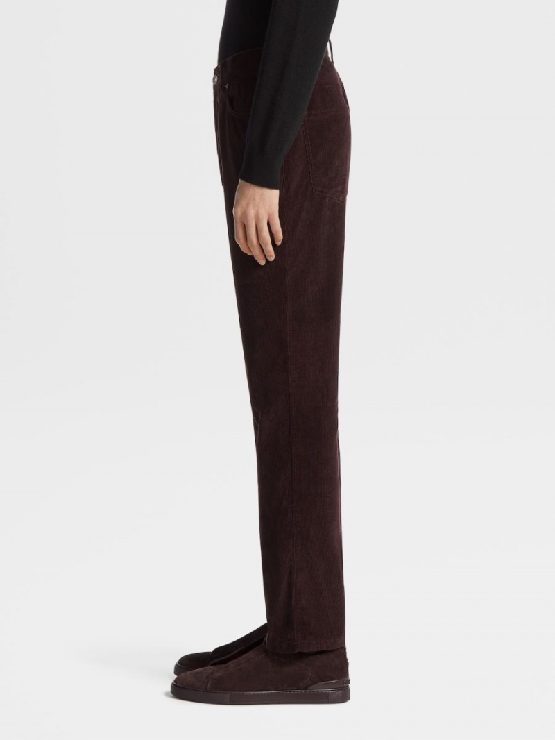 Burgundy Zegna Cashco Roccia Pants | FSROHKE-38