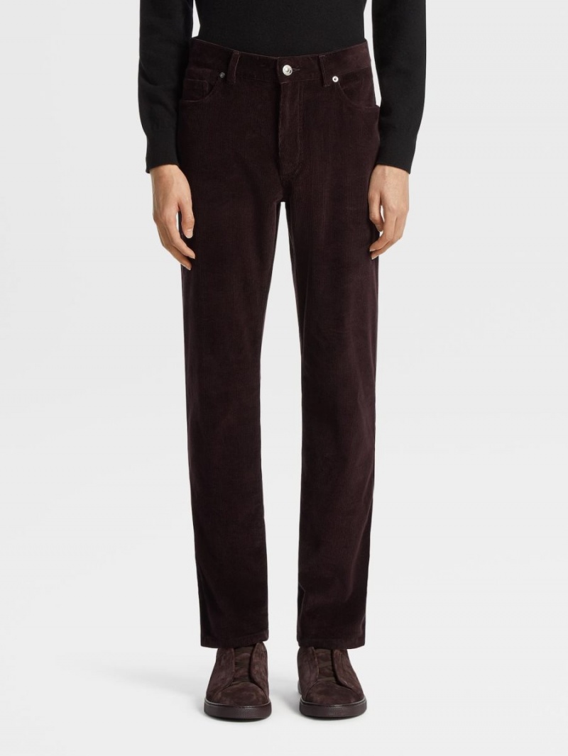 Burgundy Zegna Cashco Roccia Pants | FSROHKE-38