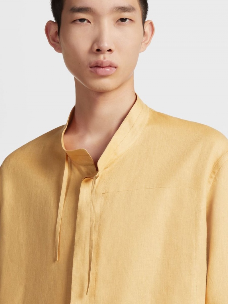 Coral Zegna Linen Overshirt | JVLECDM-08