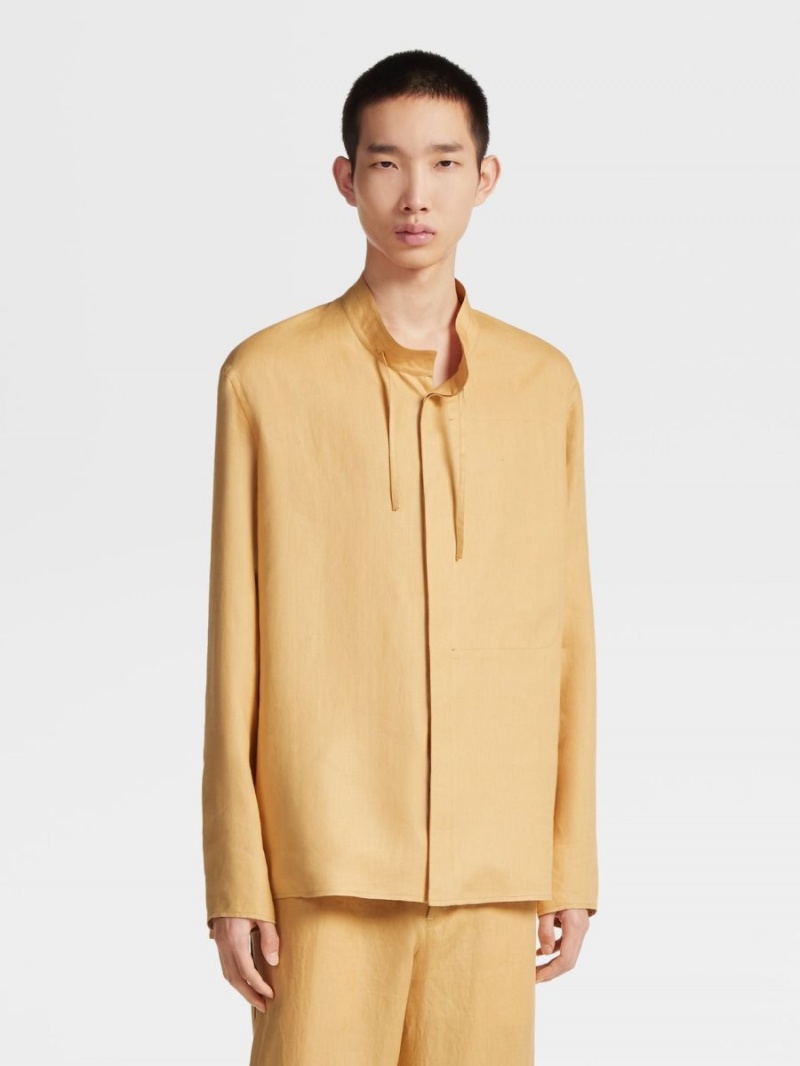 Coral Zegna Linen Overshirt | JVLECDM-08