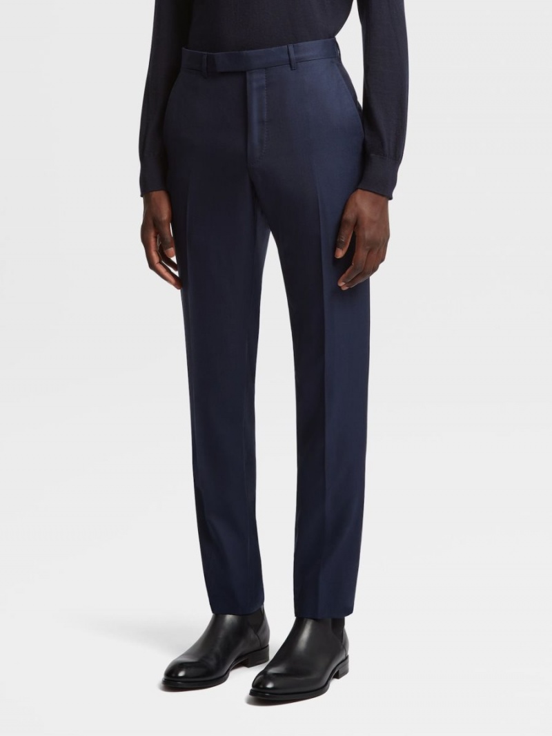 Dark Blue Zegna Oasi Cashmere Suit | RZJFQCU-39