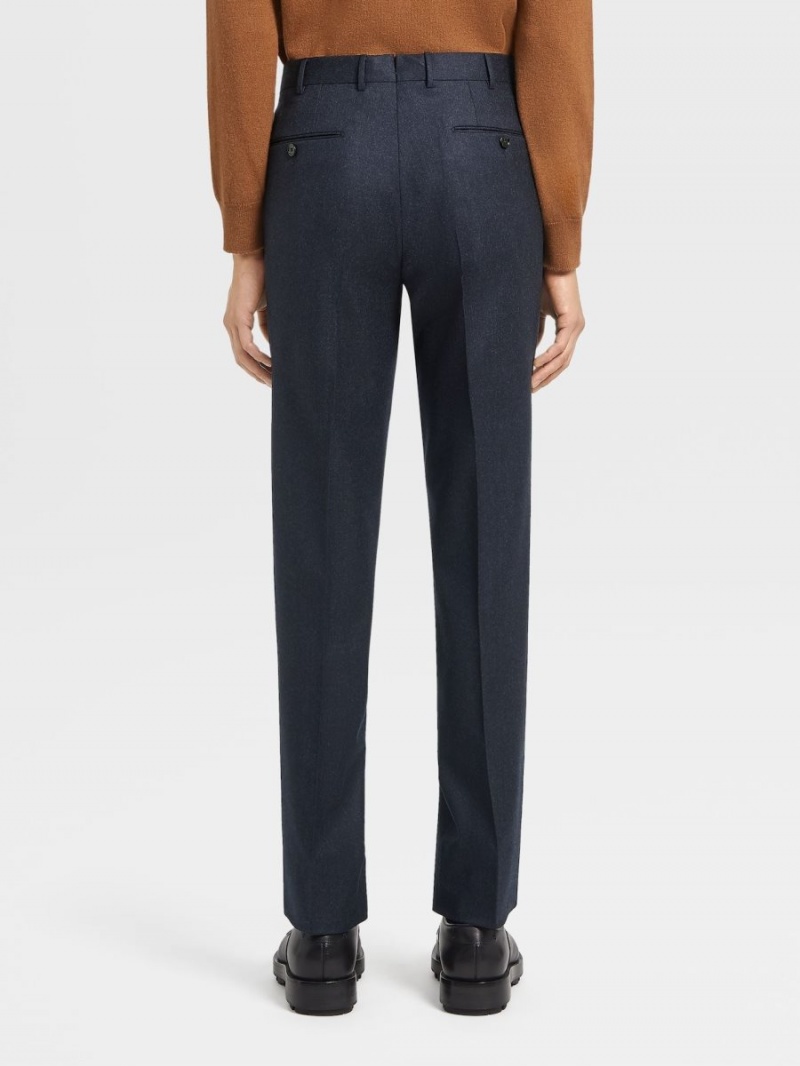 Dark Blue Zegna Wool Trousers | ERCHWJI-02