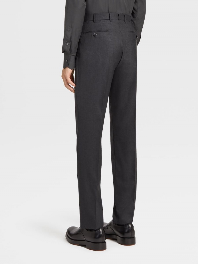 Dark Grey Zegna 15milmil15 Wool Pants | JCWOYMN-06