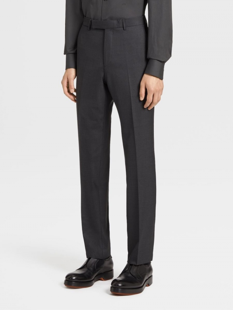 Dark Grey Zegna 15milmil15 Wool Pants | JCWOYMN-06