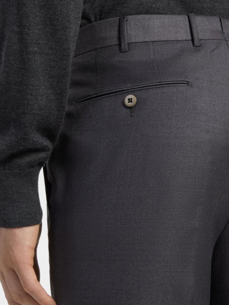 Dark Grey Zegna Trofeo Wool Trousers | TXVAOEL-29