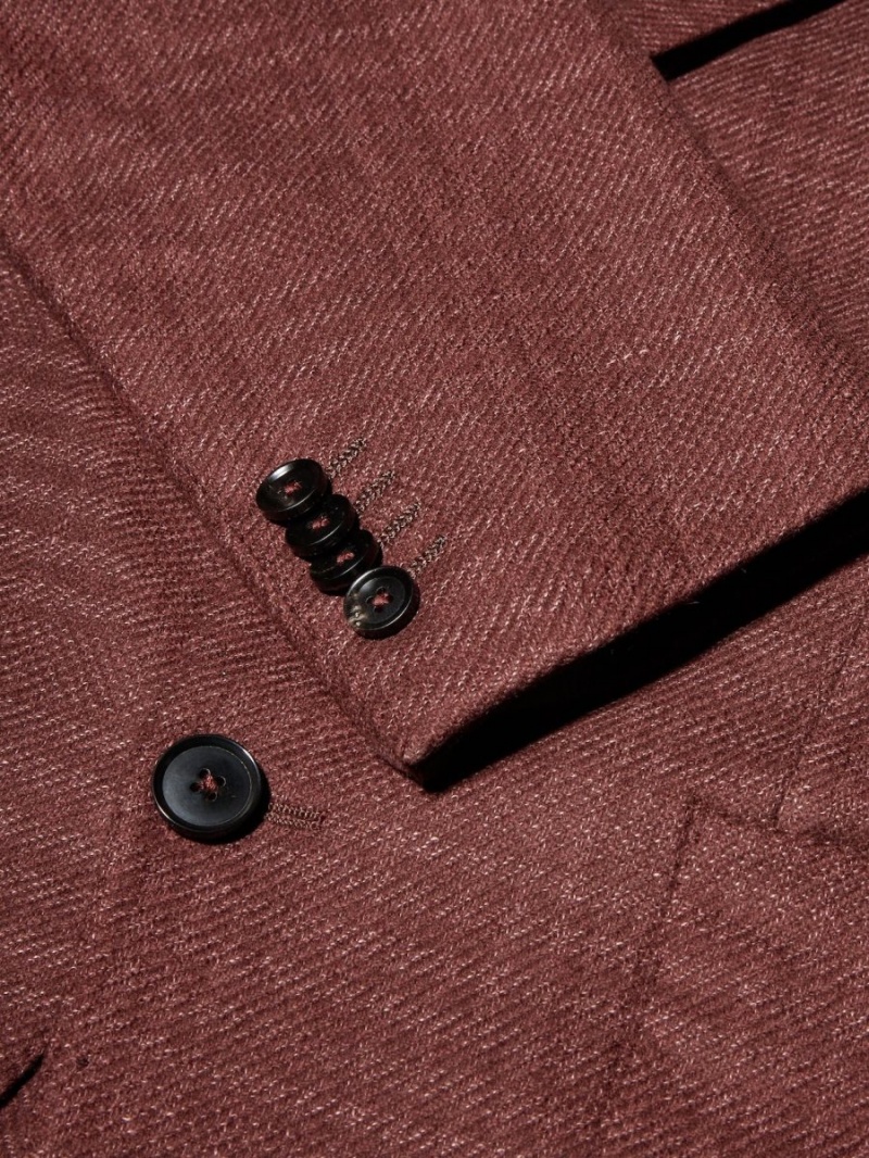 Dark Red Zegna Cashmere And Linen Jacket | QPBALMN-80