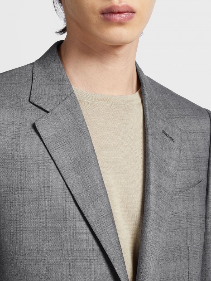 Grey Zegna Centoventimila Wool Suit | RCLPXWY-90