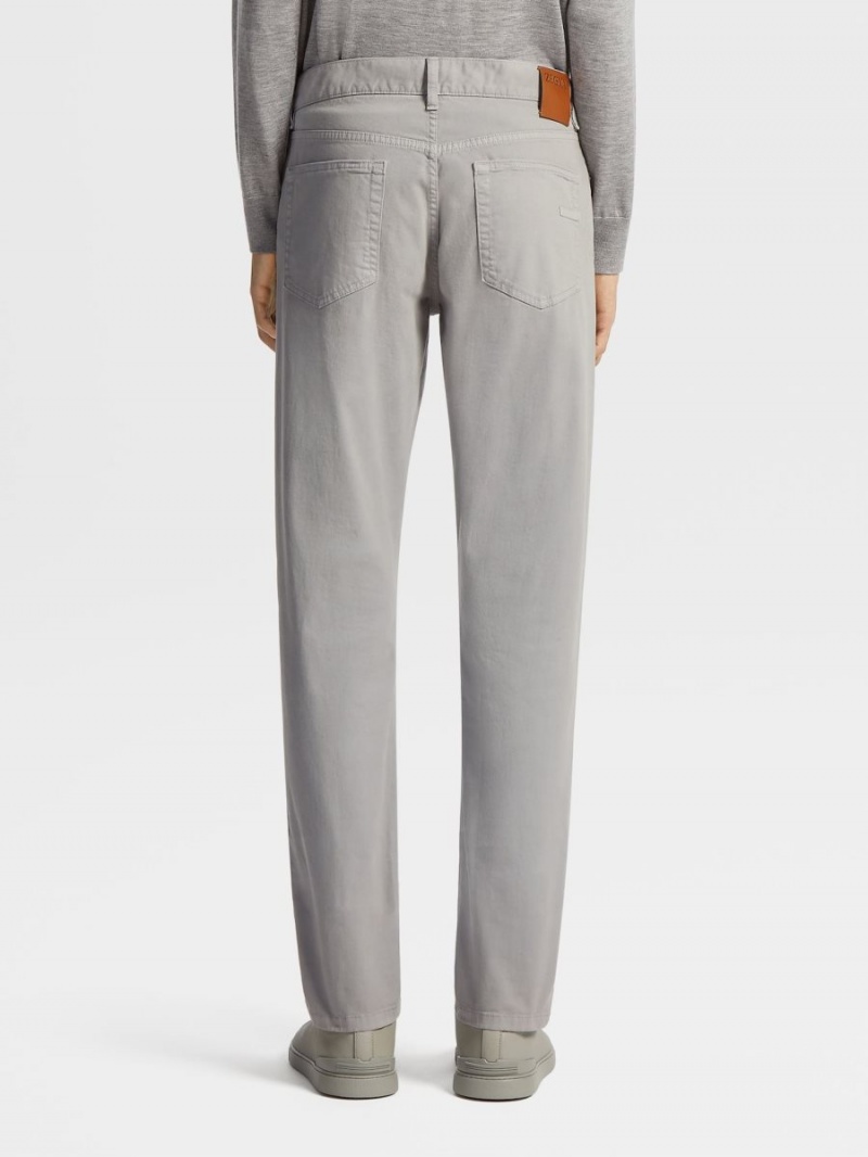 Grey Zegna Stretch Cotton Roccia Pants | LPFDRJV-45