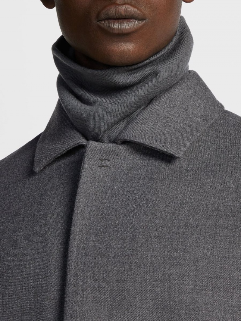 Grey Zegna Wool Chore Jacket | TMXEOHU-09