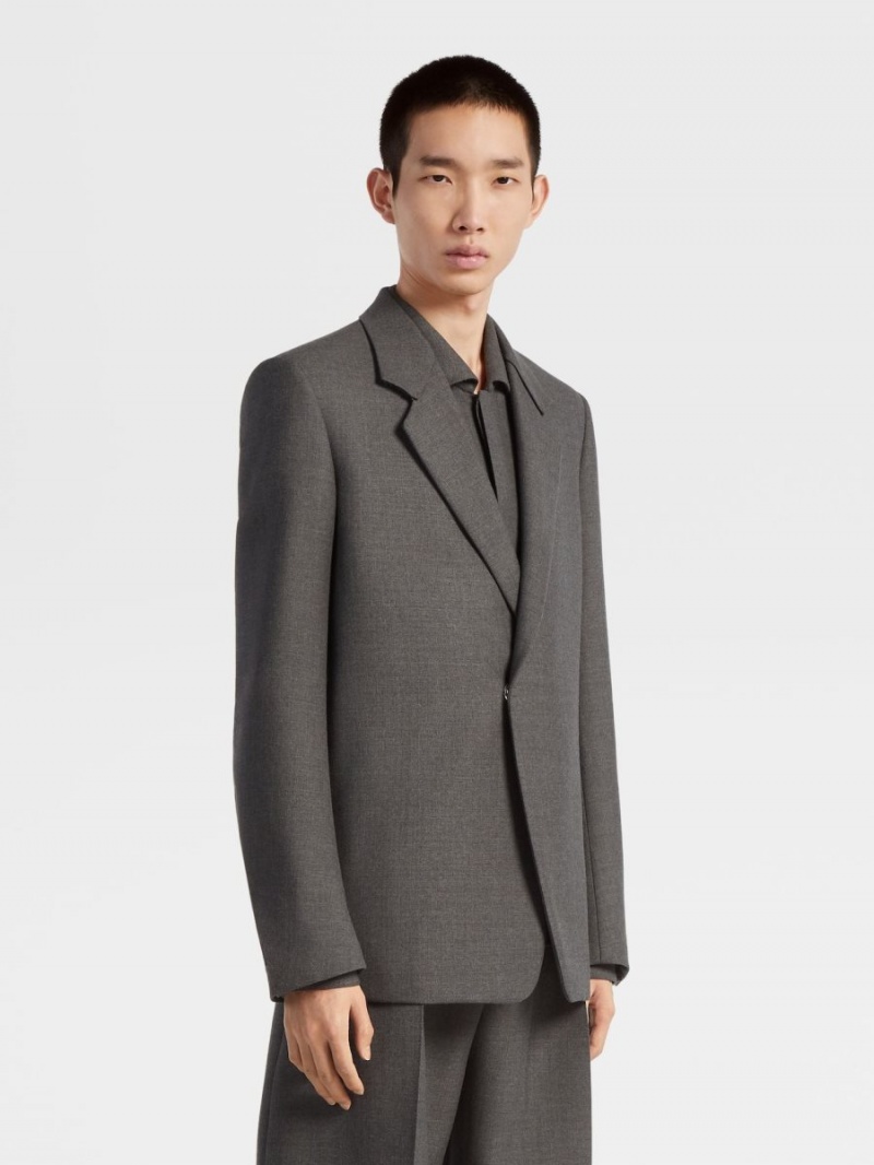 Grey Zegna Wool Jacket | GPHKZJV-65