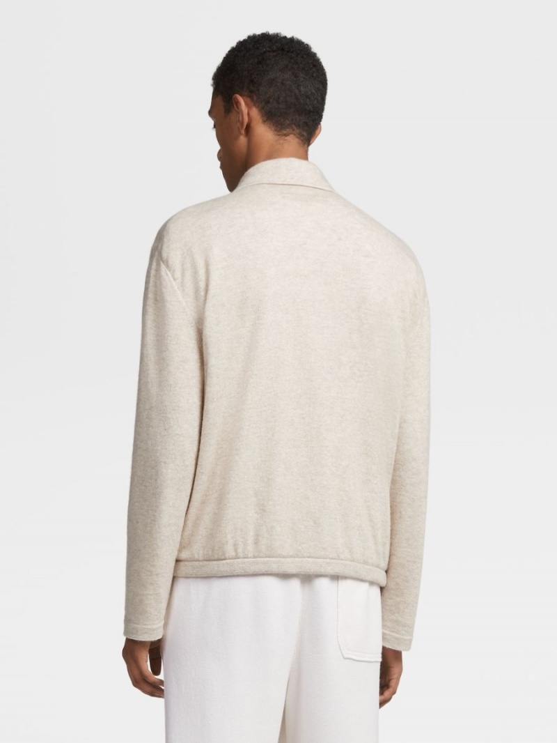 Light Beige Zegna Oasi Cashmere Blouson | WJFHVTR-80