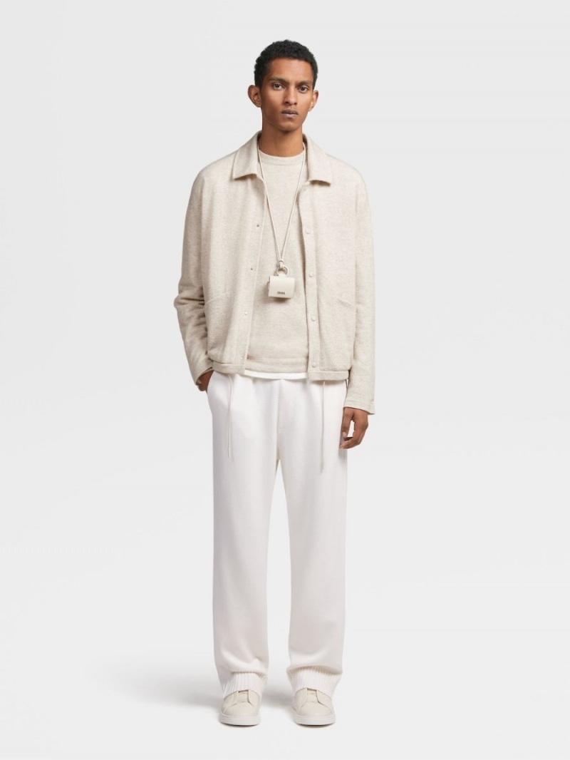 Light Beige Zegna Oasi Cashmere Blouson | WJFHVTR-80