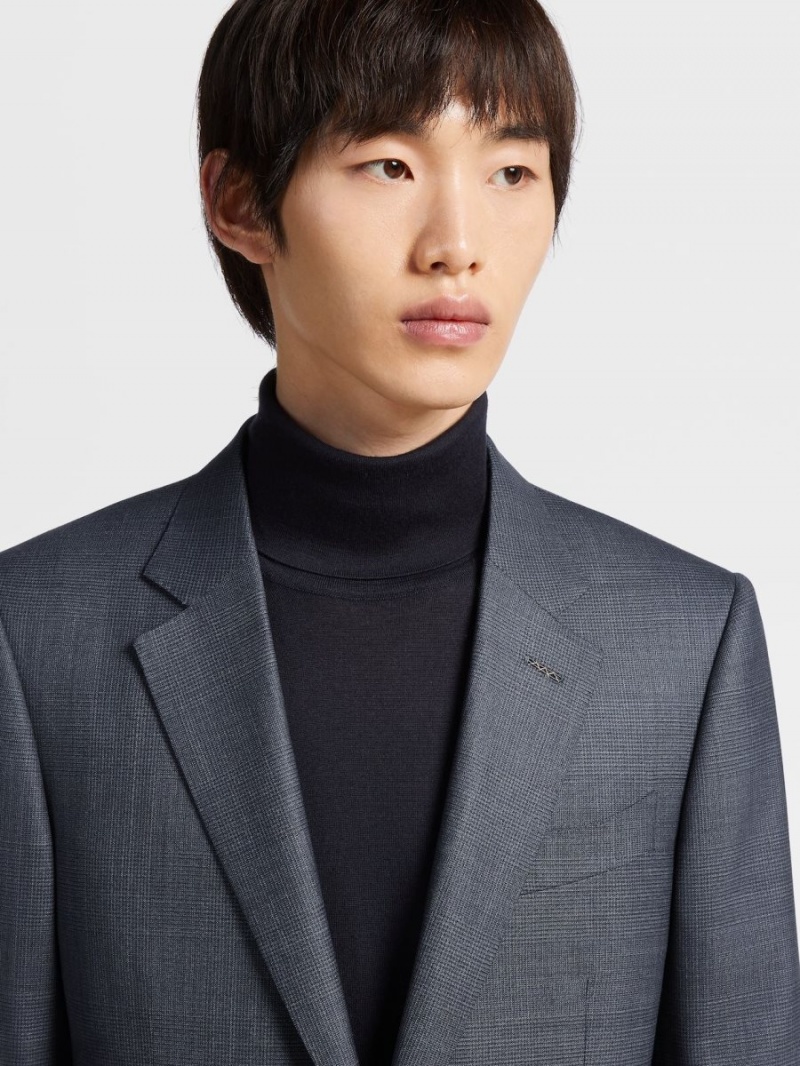 Light Blue / Blue Zegna Centoventimila Wool Suit | VTPWUFI-46