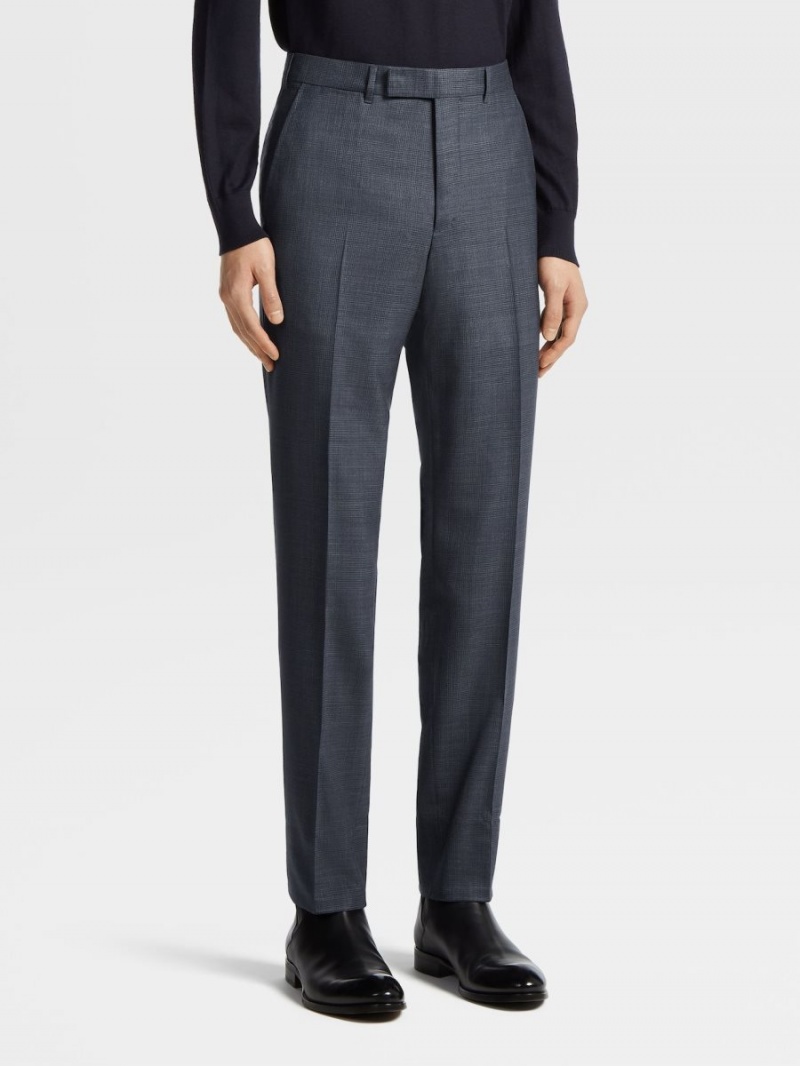 Light Blue / Blue Zegna Centoventimila Wool Suit | VTPWUFI-46