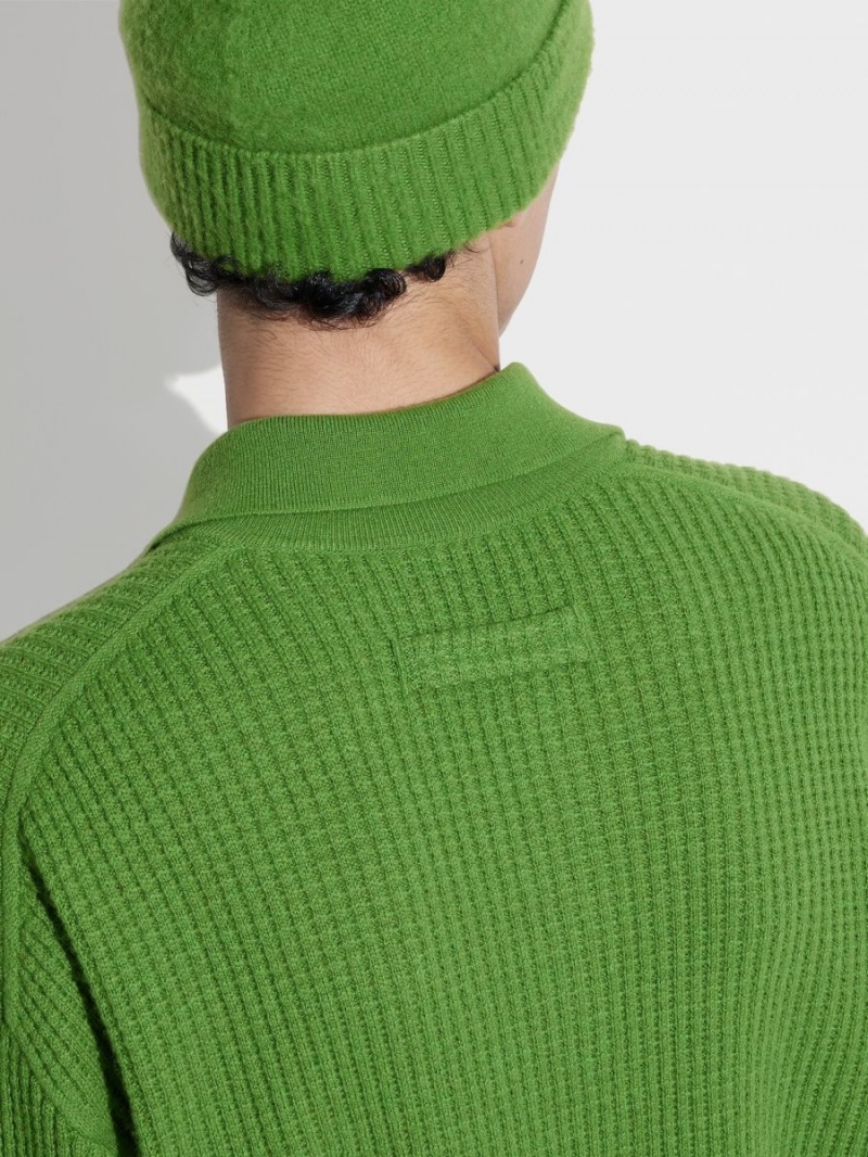 Light Green Zegna The Elder Statesman Oasi Cashmere Polo Shirt | WSJVKUD-02