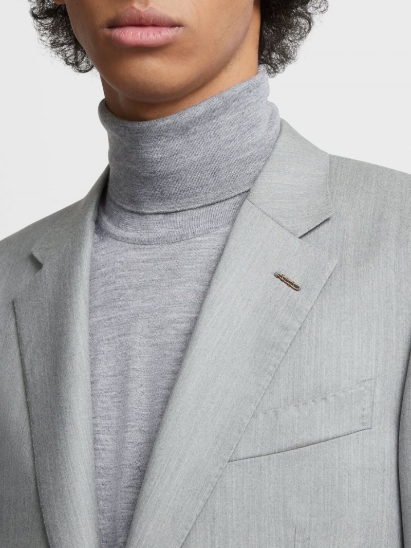 Light Grey Zegna Centoventimila Wool Suit | KYVOTER-08