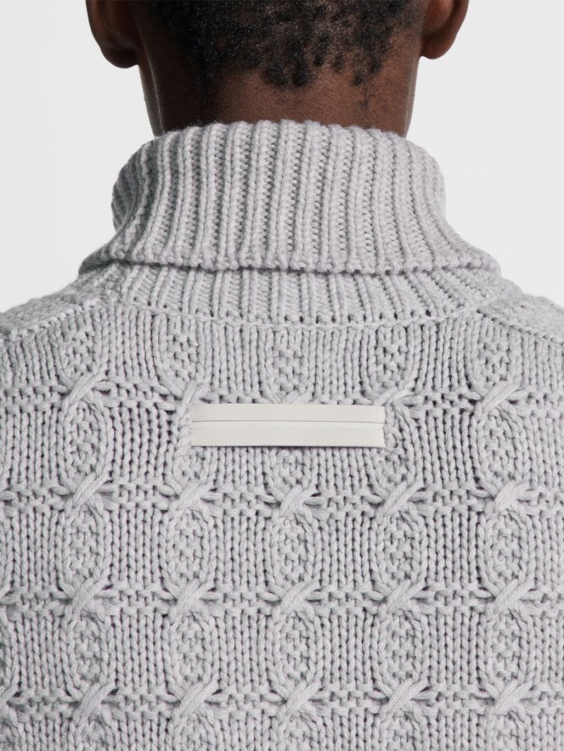 Light Grey Zegna Oasi Cashmere Turtleneck | TVKBWDO-14