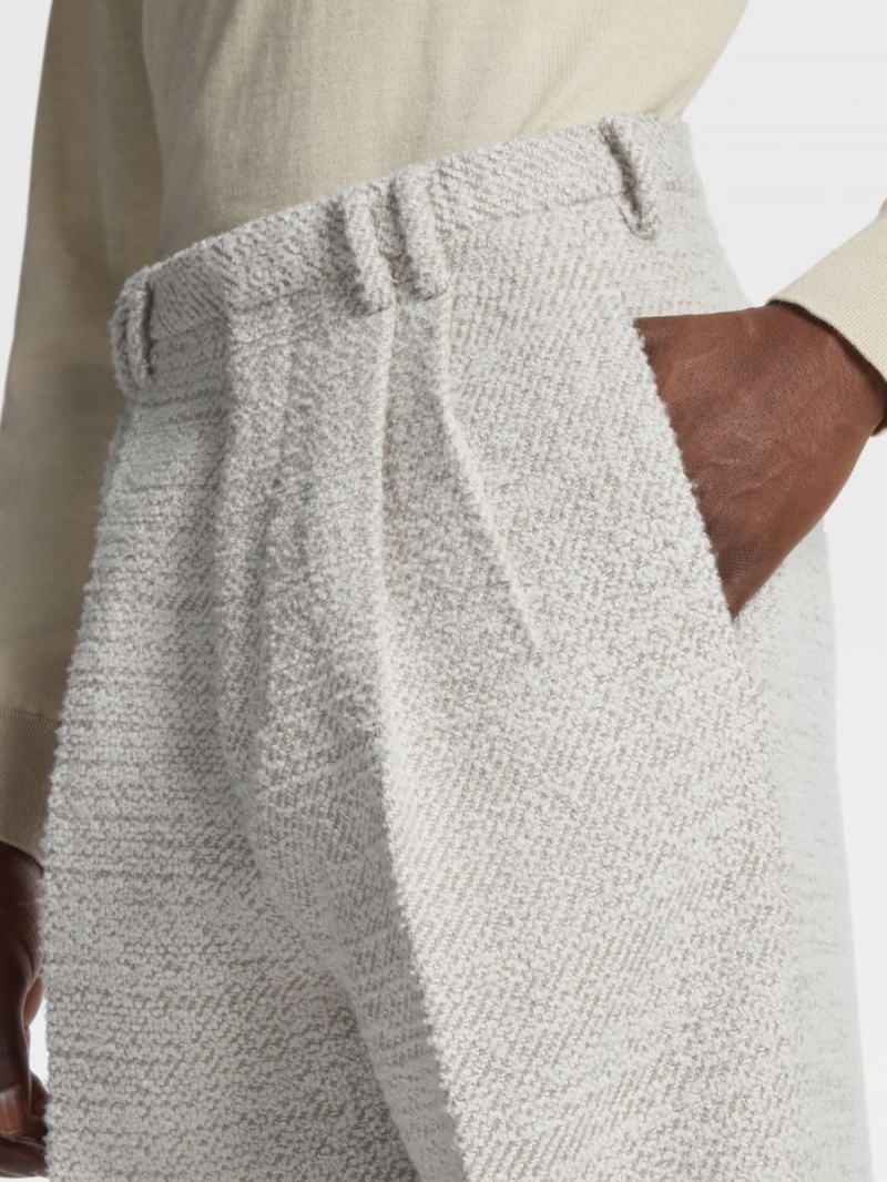 Light Grey Zegna Wool Blend Pants | KQLEOPY-43