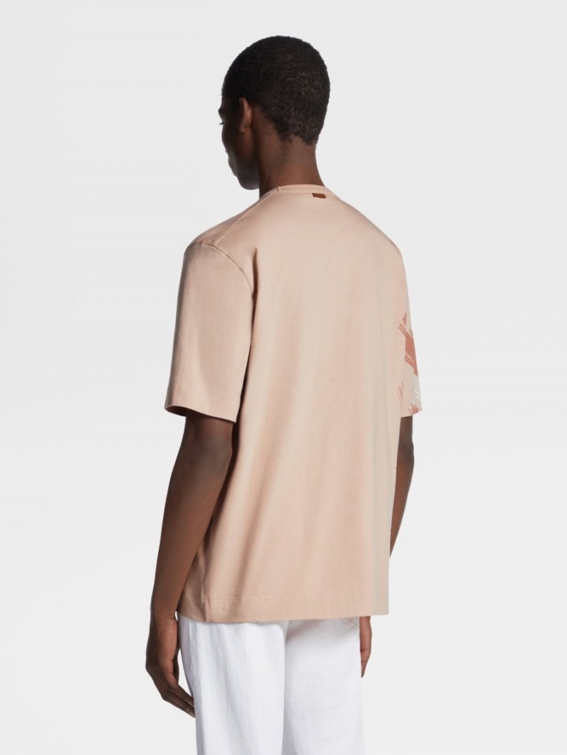 Light Pink Zegna Cotton T-shirt | JVZDERG-95