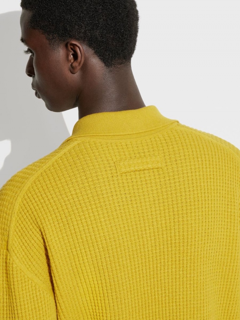 Light Yellow Zegna The Elder Statesman Oasi Cashmere Polo Shirt | BGCROYI-52