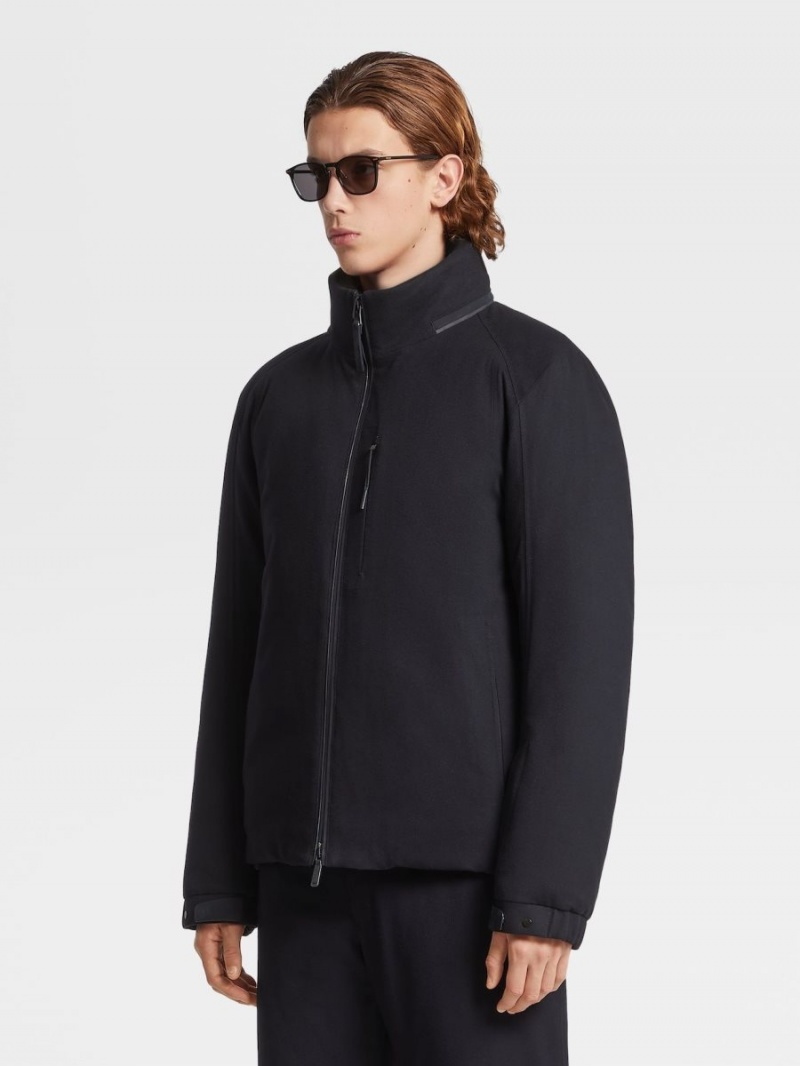 Navy Blue Zegna 12milmil12 Padded Ski Blouson | HDTFVPJ-50