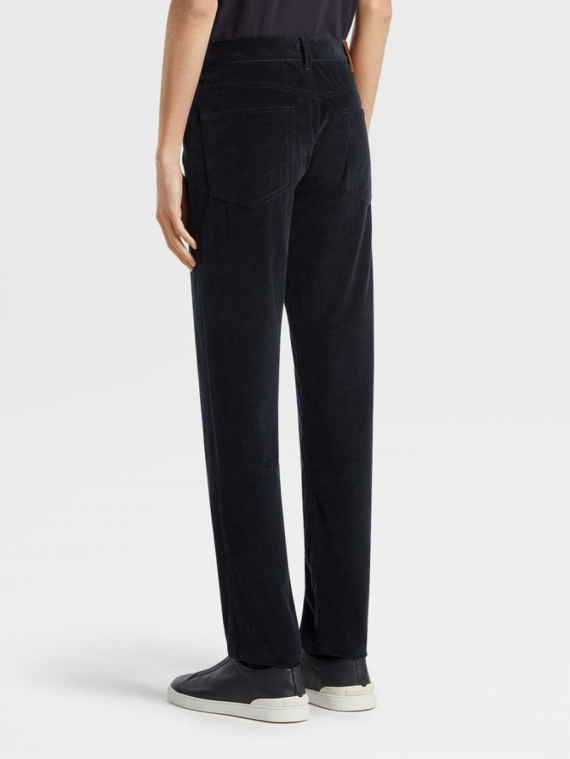 Navy Blue Zegna Cashco Roccia Pants | DFABONS-81