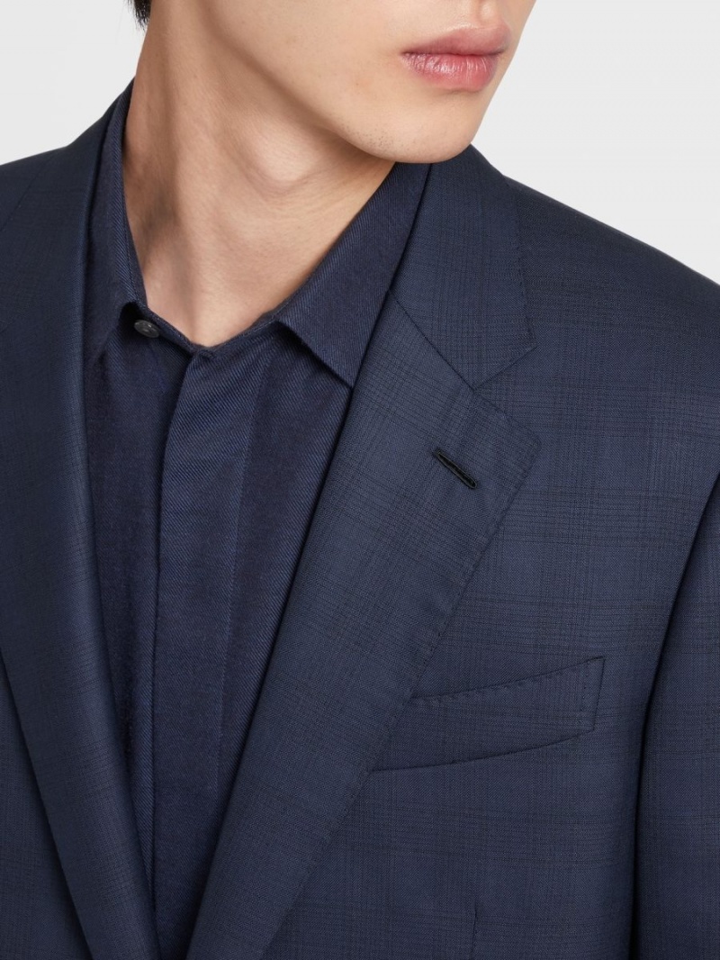 Navy Blue Zegna Centoventimila Wool Suit | DIPZCOX-01