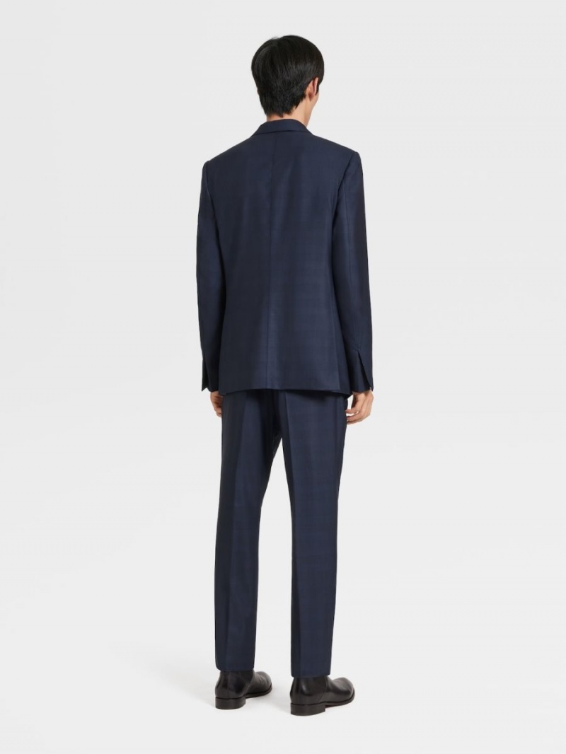 Navy Blue Zegna Centoventimila Wool Suit | DIPZCOX-01