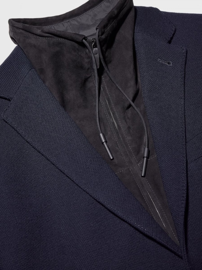 Navy Blue Zegna High Performance Jersey Jacket | EAQWSFY-46