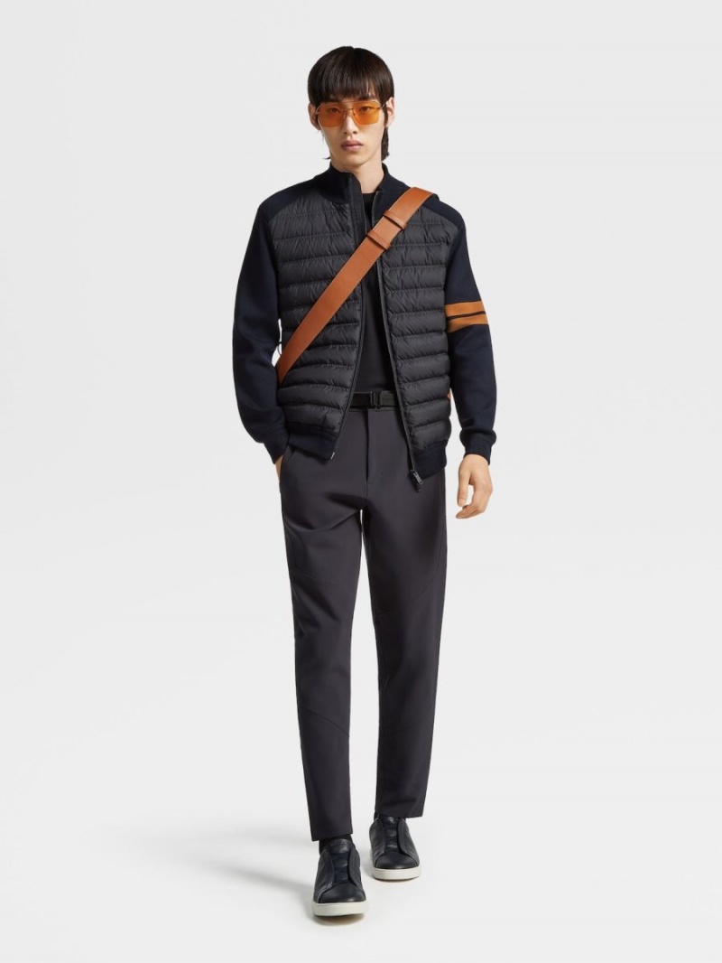 Navy Blue Zegna High Performance Wool Cardigan | MYJOPEL-91