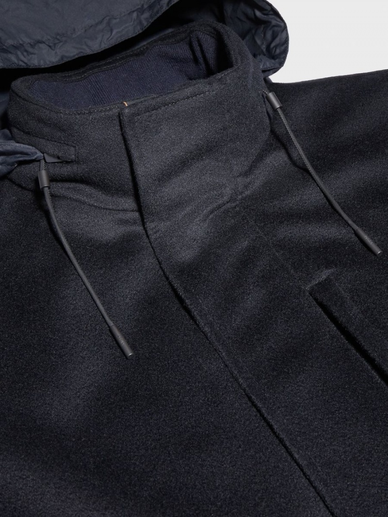 Navy Blue Zegna Oasi Cashmere Elements Vetta Overjacket | GTYRACX-08