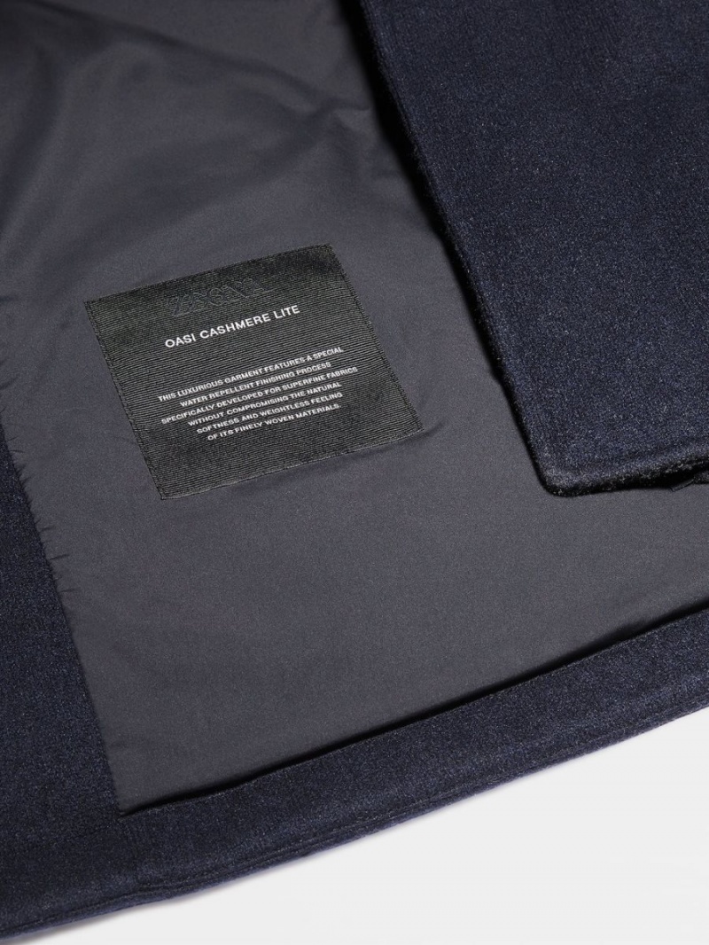 Navy Blue Zegna Oasi Cashmere Ghiaccio Parka | ODMTFQX-61