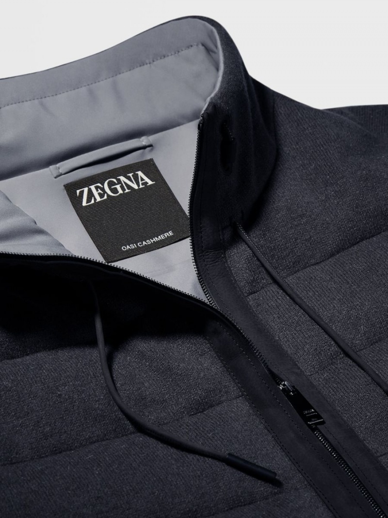 Navy Blue Zegna Oasi Cashmere Vest | LWEARPY-97