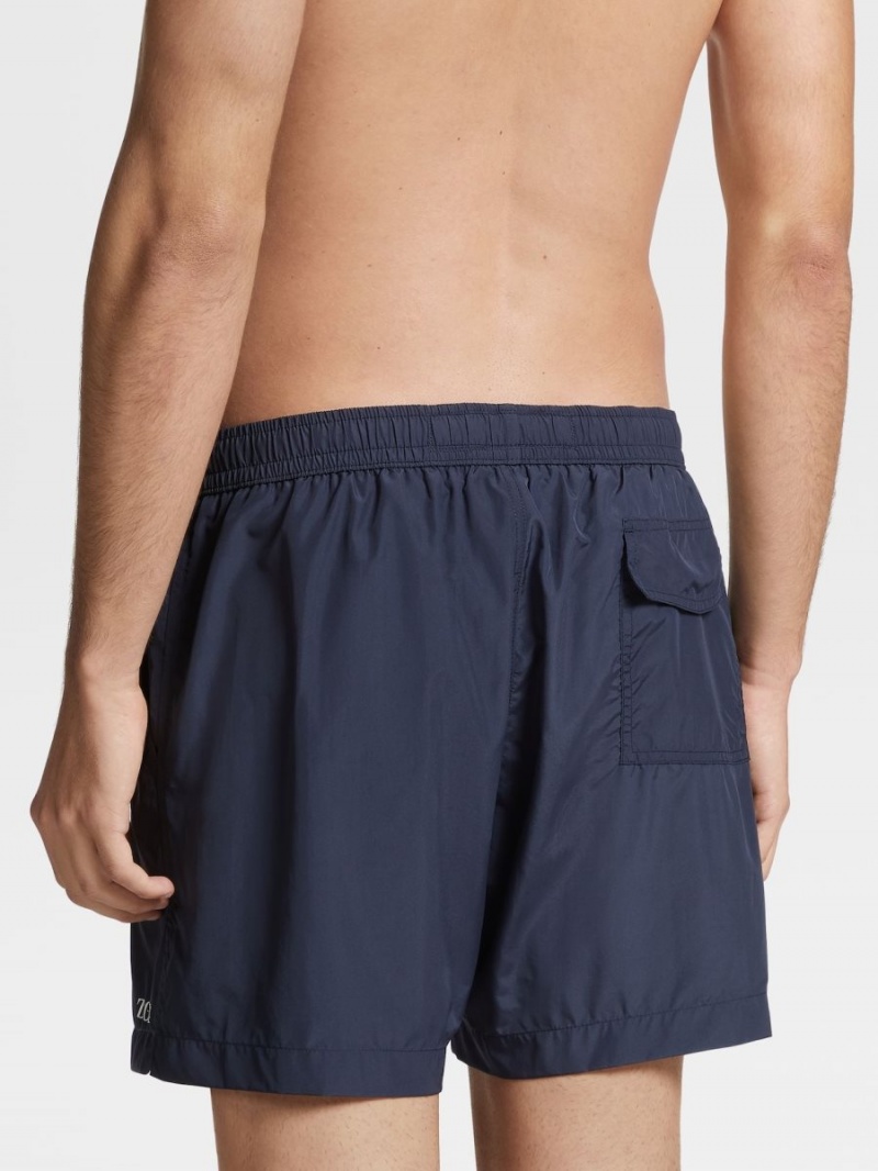 Navy Blue Zegna Technical Fabric Swim Boxers | WXEYZUD-29