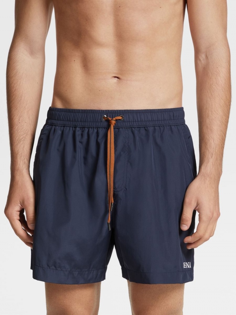 Navy Blue Zegna Technical Fabric Swim Boxers | WXEYZUD-29