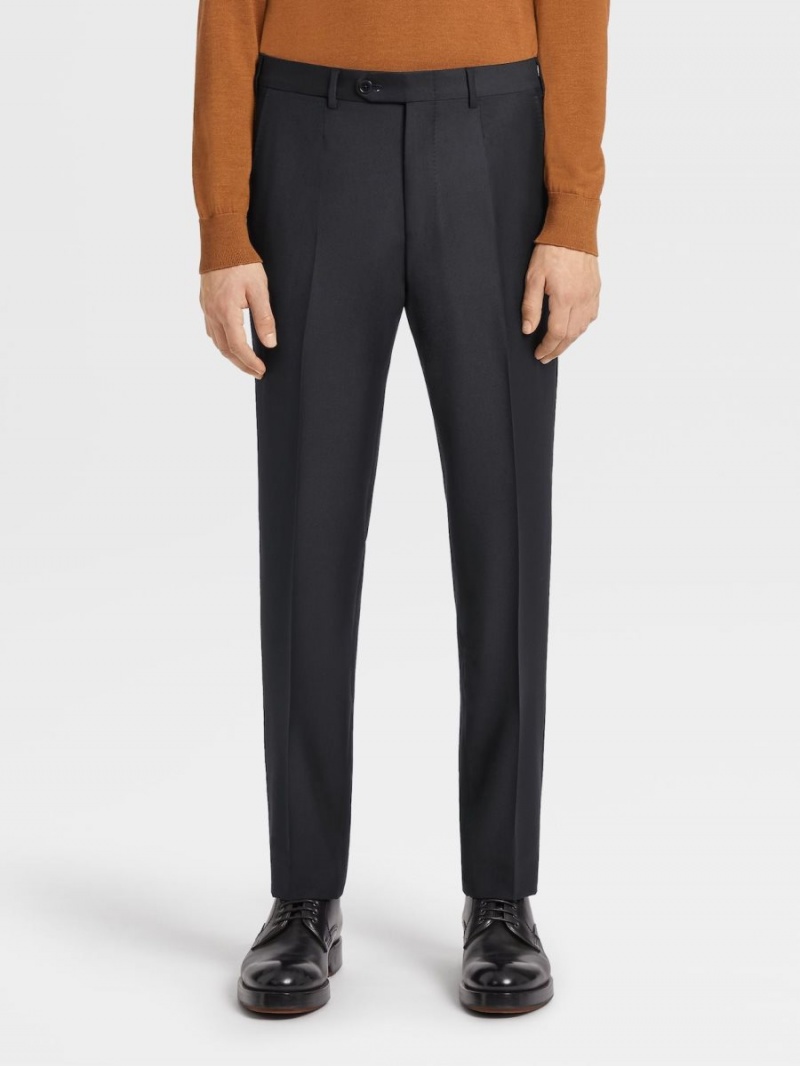 Navy Blue Zegna Trofeo Wool Suit | CVUGNRA-24