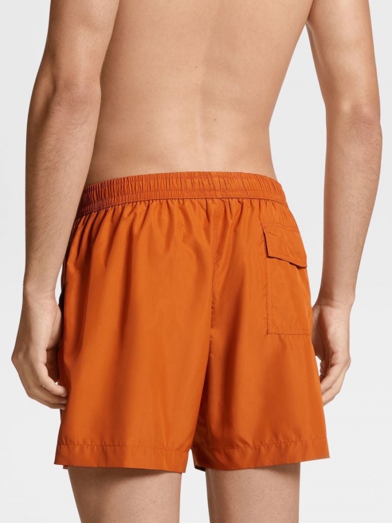 Orange Zegna Technical Fabric Swim Boxers | GMUCVSZ-02