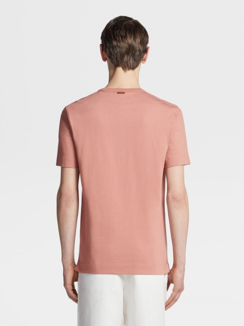 Pink Zegna Cotton T-shirt | NWRHFDU-84