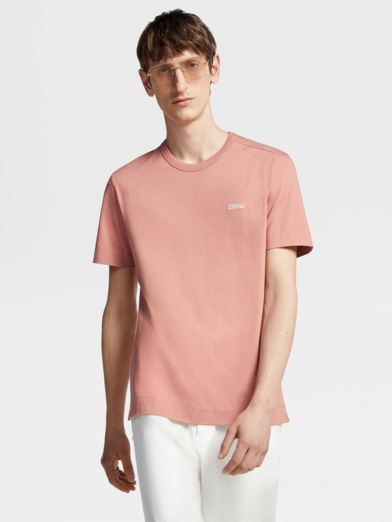 Pink Zegna Cotton T-shirt | NWRHFDU-84