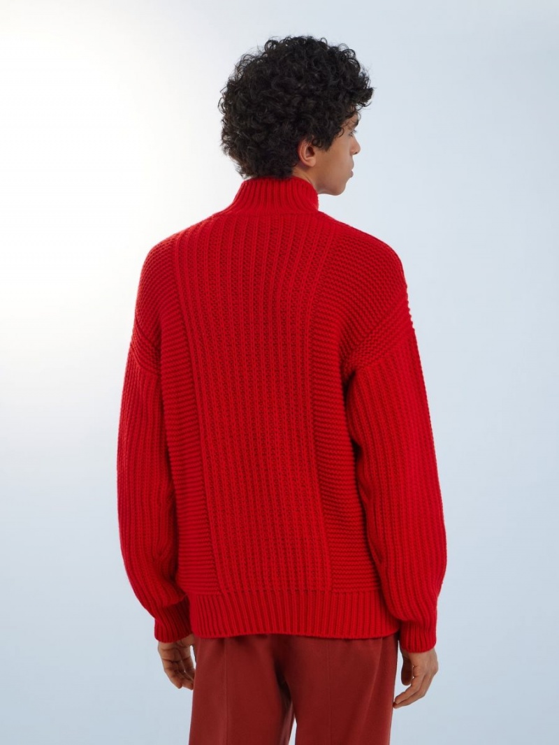 Red Zegna Oasi Cashmere High Neck | FIMWSCP-23