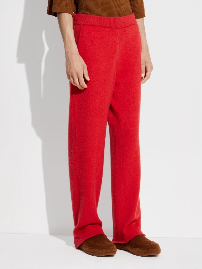 Red Zegna The Elder Statesman Brushed Oasi Cashmere Pants | DKZFURG-96