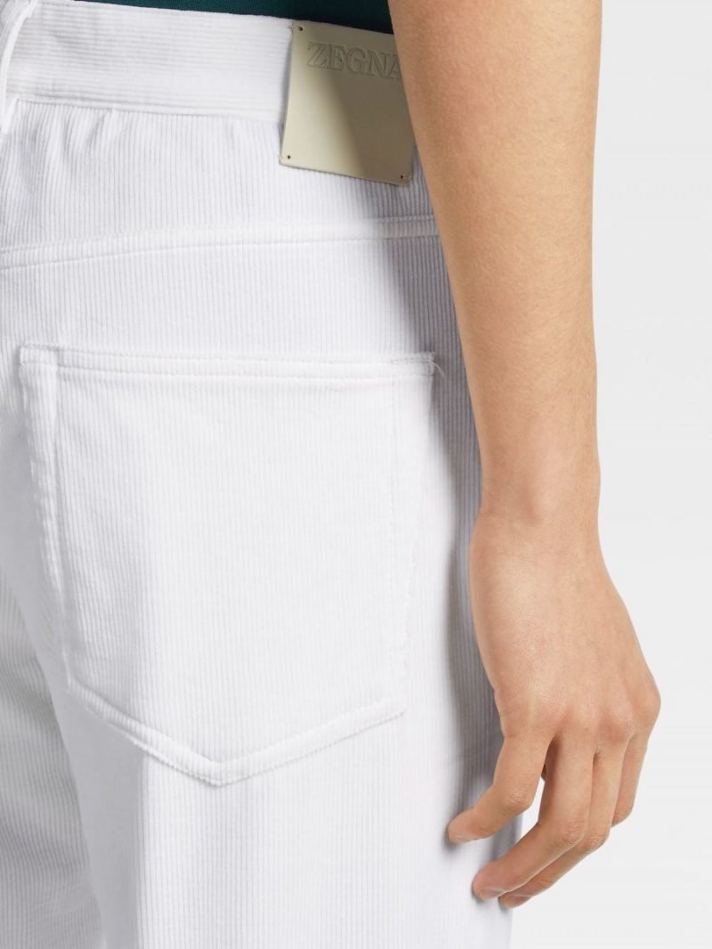 White Zegna Cashco Roccia Pants | PXNEUIR-15