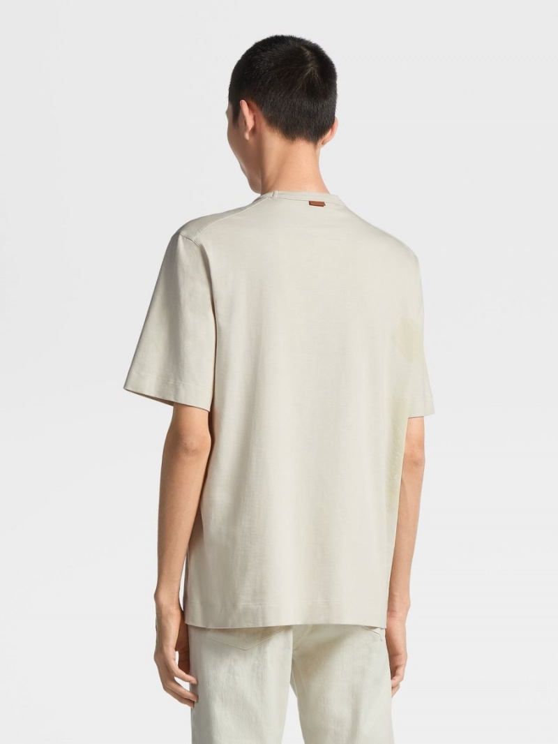 White Zegna Cotton T-shirt | JQMBEIK-97