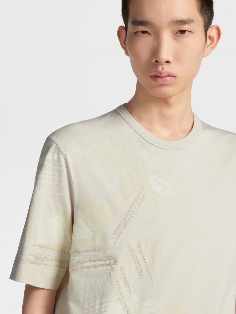 White Zegna Cotton T-shirt | JQMBEIK-97