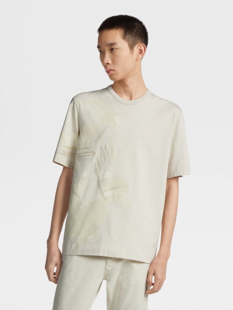 White Zegna Cotton T-shirt | JQMBEIK-97