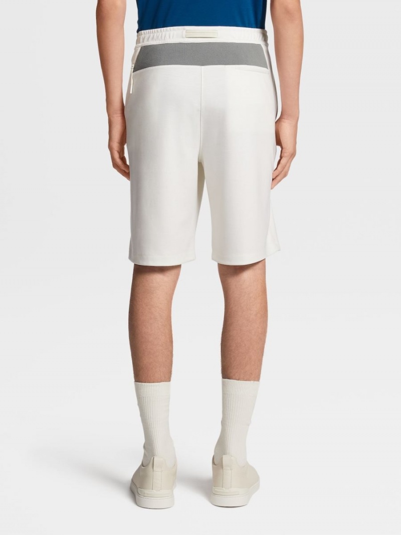 White Zegna High Performance Wool Shorts | FEGBXPN-12