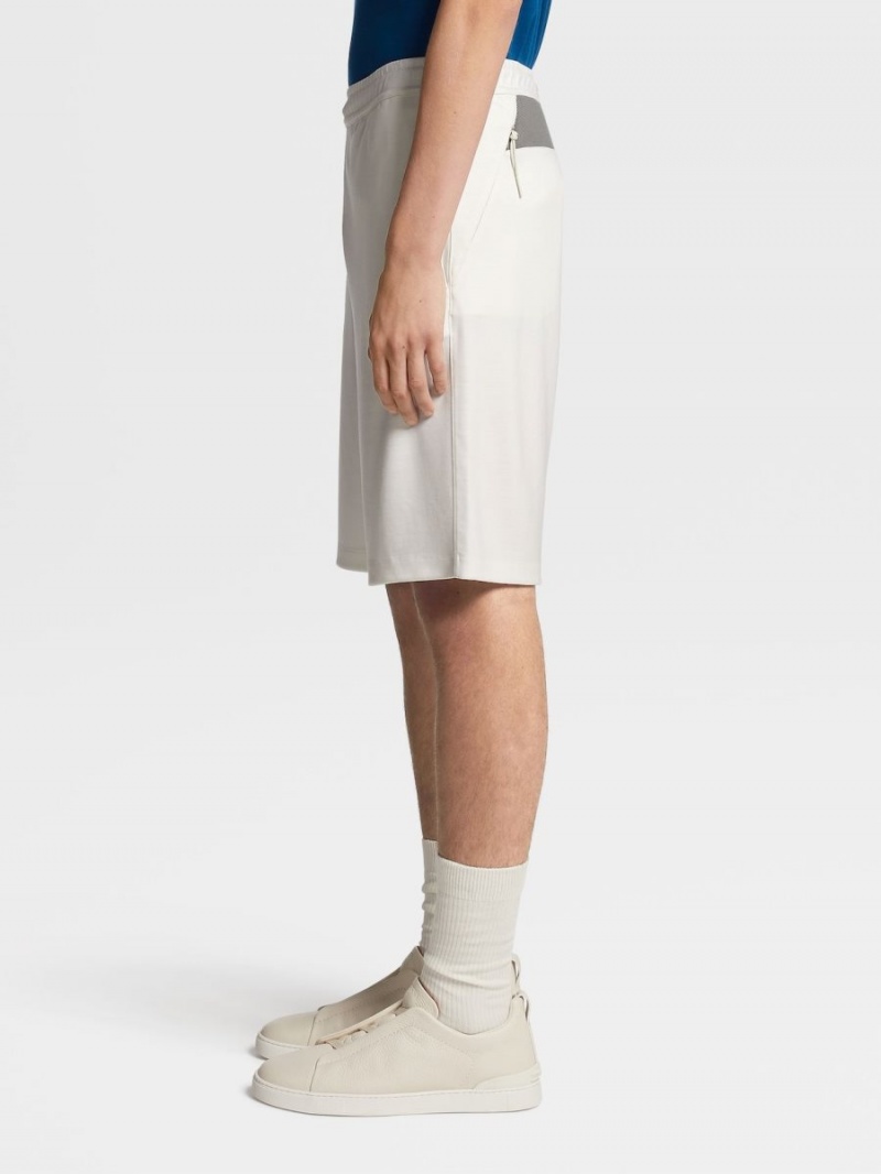 White Zegna High Performance Wool Shorts | FEGBXPN-12