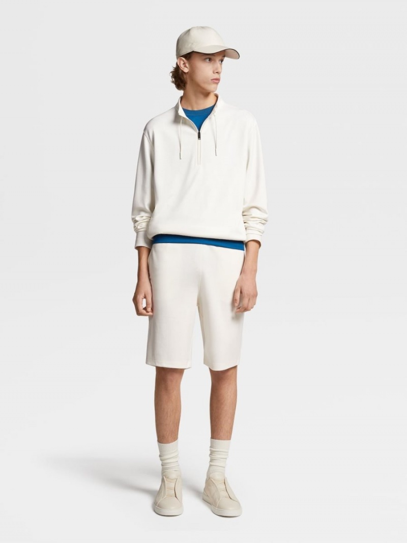 White Zegna High Performance Wool Shorts | FEGBXPN-12