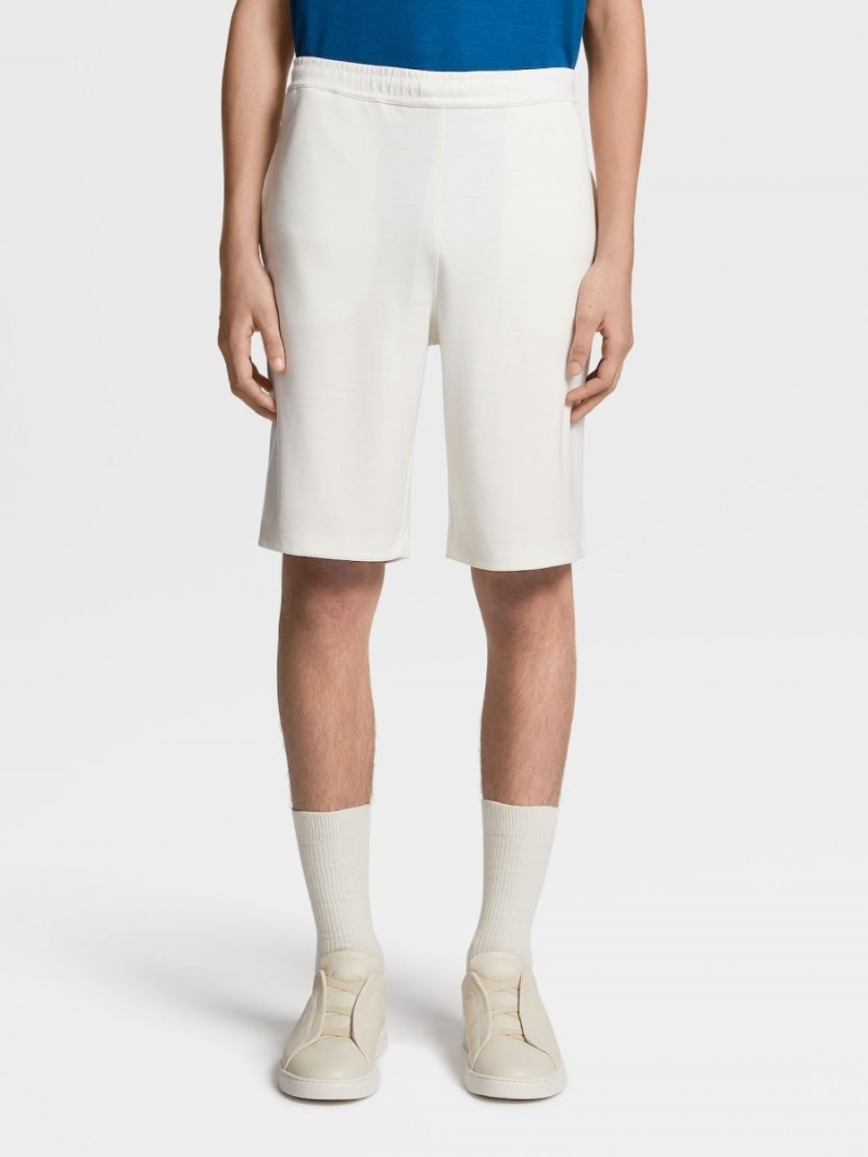 White Zegna High Performance Wool Shorts | FEGBXPN-12