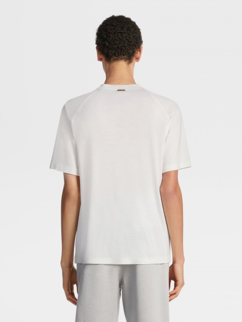 White Zegna High Performance Wool T-shirt | YJIDOHC-05